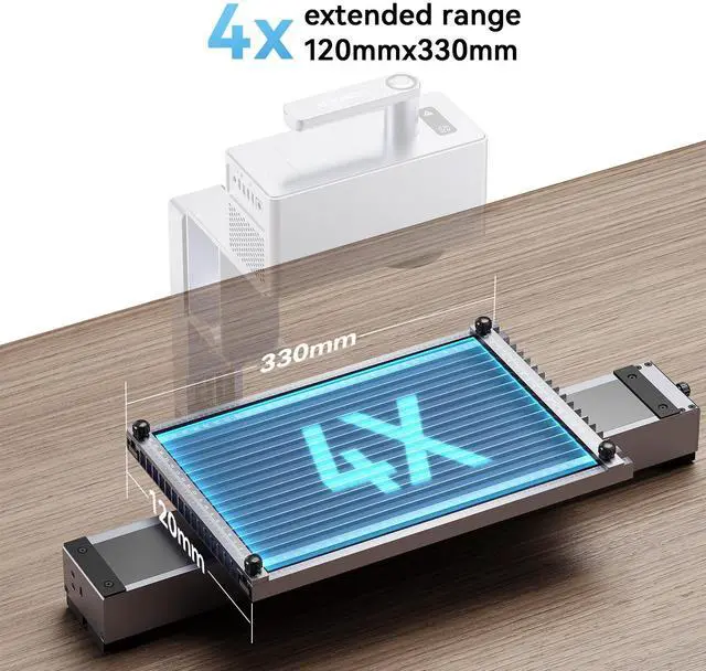 Alt view image 4 of 7 - Longer Nano Slide Extension for Nano Series  Expands Laser Engraving Area to 120x330mm, Longer Laser Engraving & Cutting for Laser Engraver, Includes 5 Clamps for Enhanced Stability