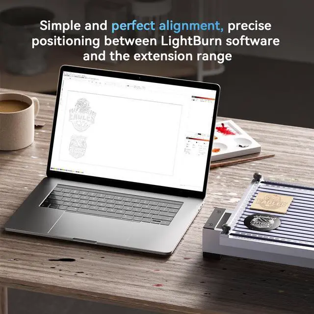 Alt view image 3 of 7 - Longer Nano Slide Extension for Nano Series  Expands Laser Engraving Area to 120x330mm, Longer Laser Engraving & Cutting for Laser Engraver, Includes 5 Clamps for Enhanced Stability