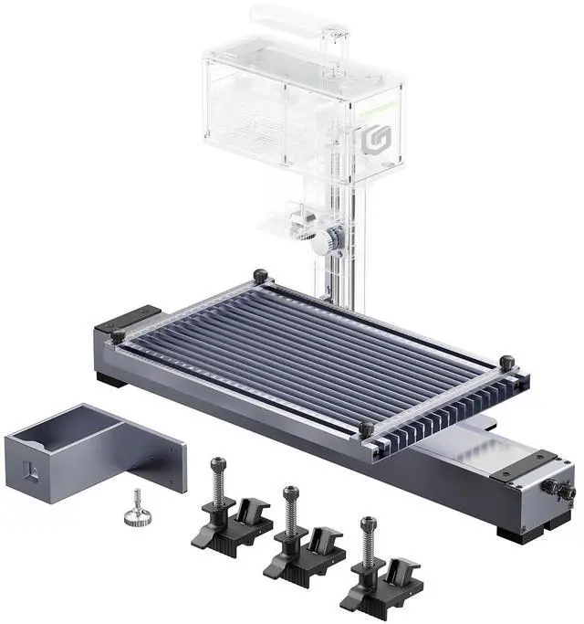 Main image of Longer Nano Slide Extension for Nano Series  Expands Laser Engraving Area to 120x330mm, Longer Laser Engraving & Cutting for Laser Engraver, Includes 5 Clamps for Enhanced Stability
