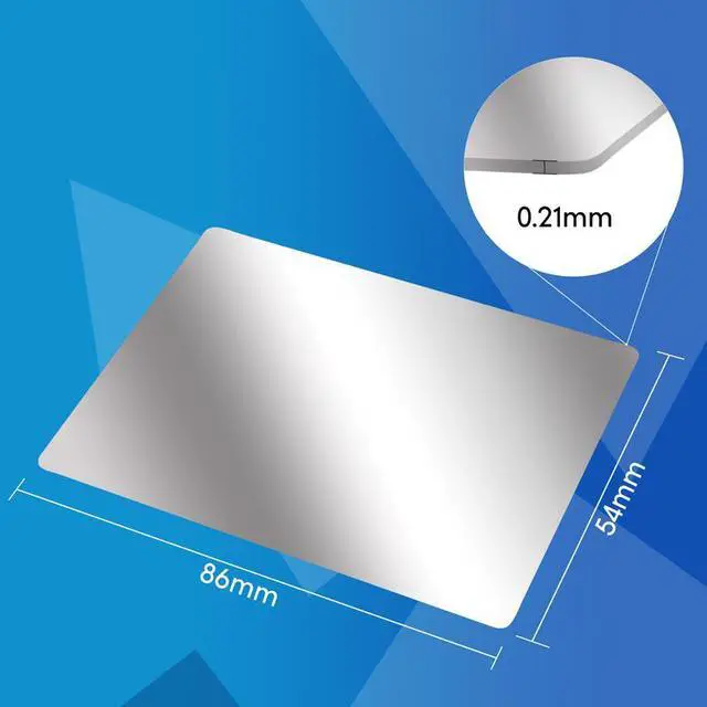 Alt view image 2 of 6 - Longer Premium Aluminum Business Cards & Etched Products - 50 PCS in 10 Colors, 0.21mm/0.01-inch Thickness