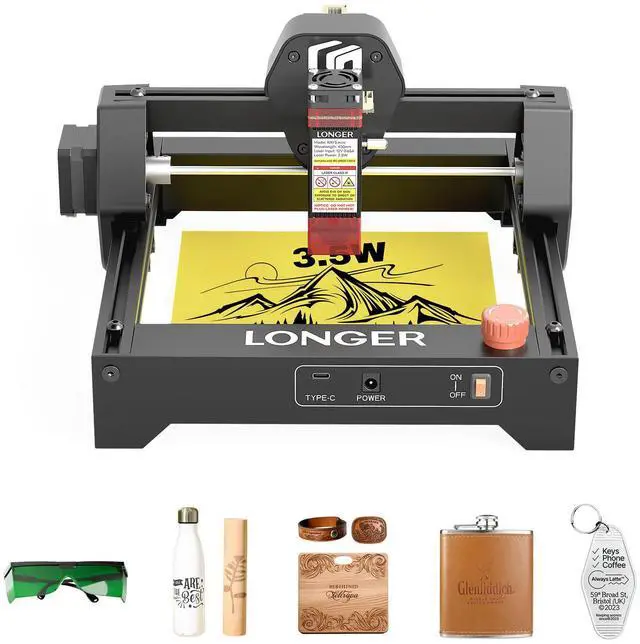 Main image of LONGER Laser Engraver  Ray5 mini Portable Laser Engraving and Cutting Machine, 0.04mm Laser Spot, 12000mm/min, Ideal for DIY Projects on Wood, Metal, Acrylic, Leather, and More (3.5W)