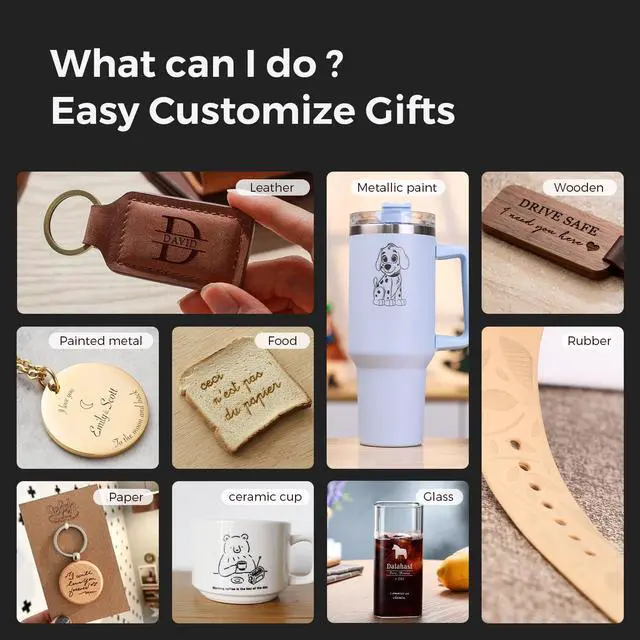 Alt view image 7 of 7 - LONGER Ray5 mini 2.5W Laser Engraver and Portable Laser Engraver, 0.04mm Laser Spot, 12000mm/min, Desktop Laser Engraver, Ideal for DIY Projects on Wood, Metal, Acrylic, Leather, and More