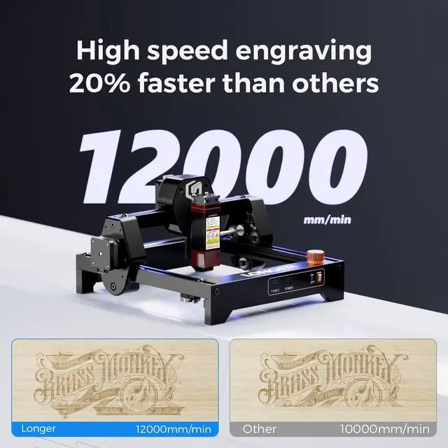 Alt view image 2 of 7 - LONGER Ray5 mini 2.5W Laser Engraver and Portable Laser Engraver, 0.04mm Laser Spot, 12000mm/min, Desktop Laser Engraver, Ideal for DIY Projects on Wood, Metal, Acrylic, Leather, and More