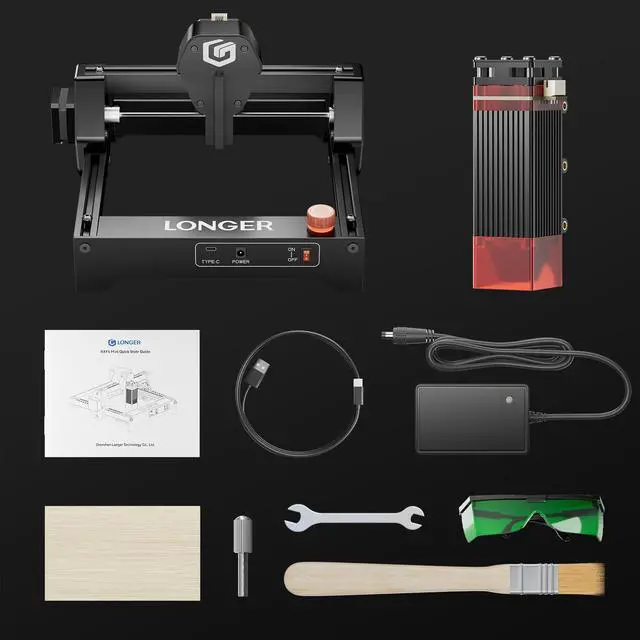 Alt view image 6 of 7 - LONGER Ray5 mini 2.5W Laser Engraver and Portable Laser Engraver, 0.04mm Laser Spot, 12000mm/min, Desktop Laser Engraver, Ideal for DIY Projects on Wood, Metal, Acrylic, Leather, and More