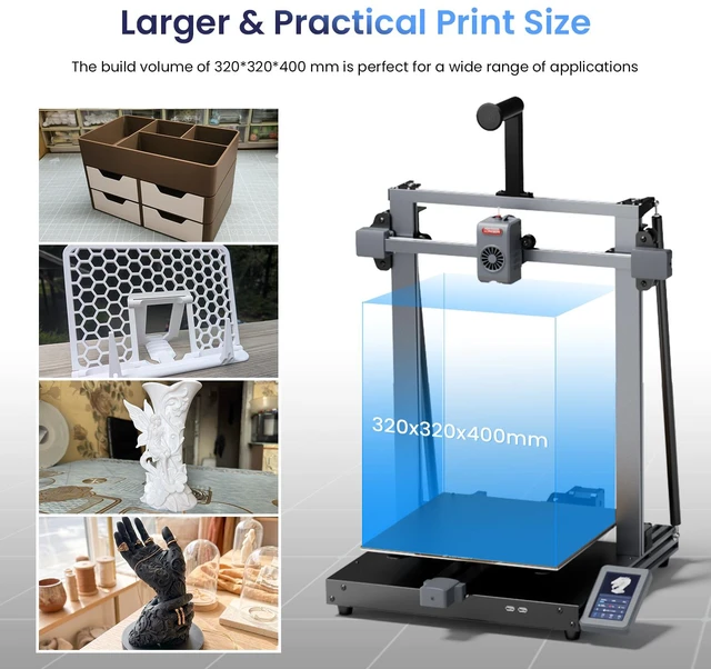 Alt view image 3 of 7 - LONGER LK10 FDM 3D Printer with a 4.3-Inch Color Touchscreen, Power-Loss Resume Function, Compatible with PLA, PETG, ABS, ASA, TPU, and Other Filaments; Ideal for DIY Home Decor, Halloween and Christm
