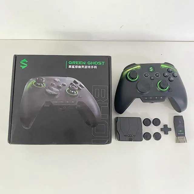 Alt view image 6 of 7 - Black Shark Gamepad Controller Green Ghost E-sports Handle Dual Controller Gamepad
