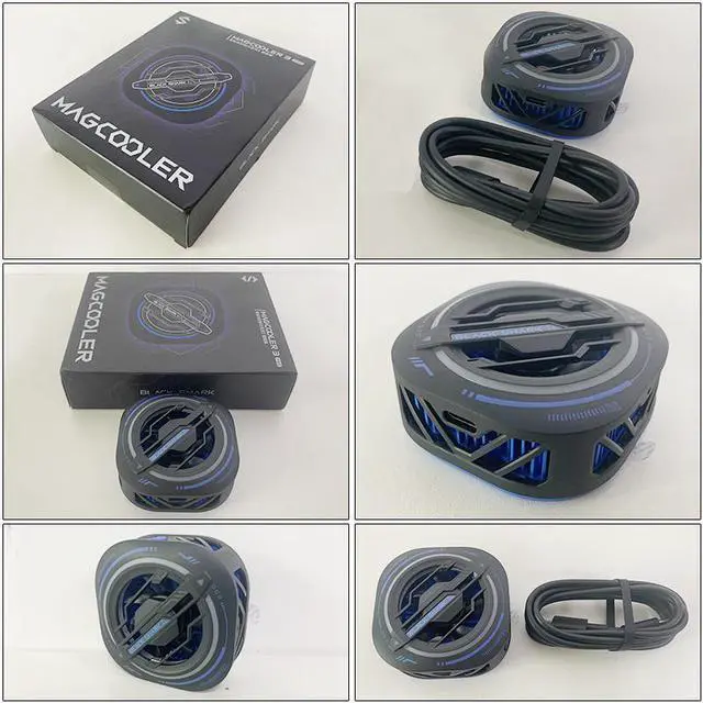 Alt view image 6 of 6 - Black Shark Magnetic Cooler 3 Pro Black Gaming Air Cooler Radiator Magnet phone Cooling Fan