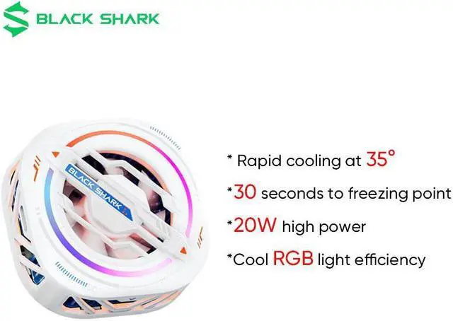Main image of Black Shark Magnetic Cooler 3 Pro White Gaming Air Cooler Radiator Magnet phone Cooling Fan