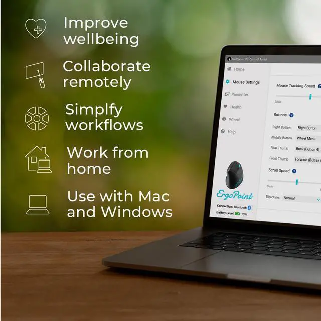 Alt view image 7 of 7 - ErgoPoint ergonomic mouse, great design, and even greater software!
