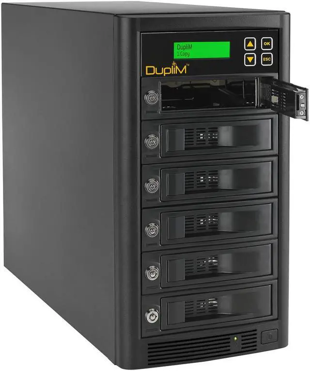 Alt view image 3 of 8 - DupliM Inc 1:5 SSD Hard Disk SATA Cloner Duplicator Copier Burner Stand-Alone