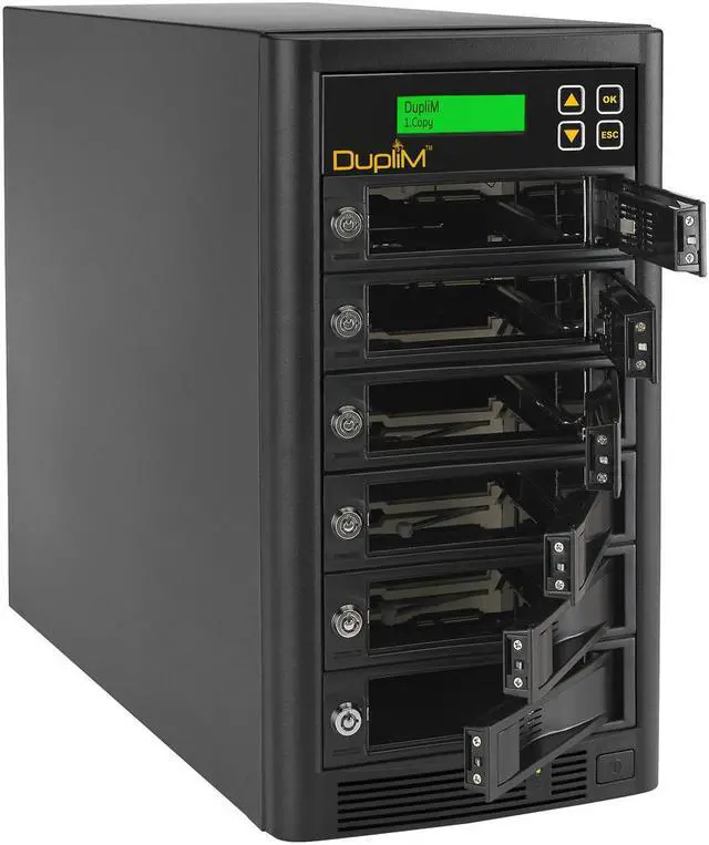 Alt view image 5 of 8 - DupliM Inc 1:5 SSD Hard Disk SATA Cloner Duplicator Copier Burner Stand-Alone