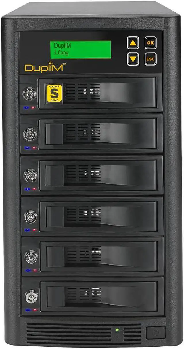 Alt view image 7 of 8 - DupliM Inc 1:5 SSD Hard Disk SATA Cloner Duplicator Copier Burner Stand-Alone