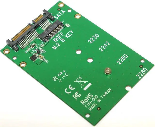 Main image of DupliM Inc M.2 NGFF SATA SSD to 2.5" 7 mmSATA Adapter 2-Pack