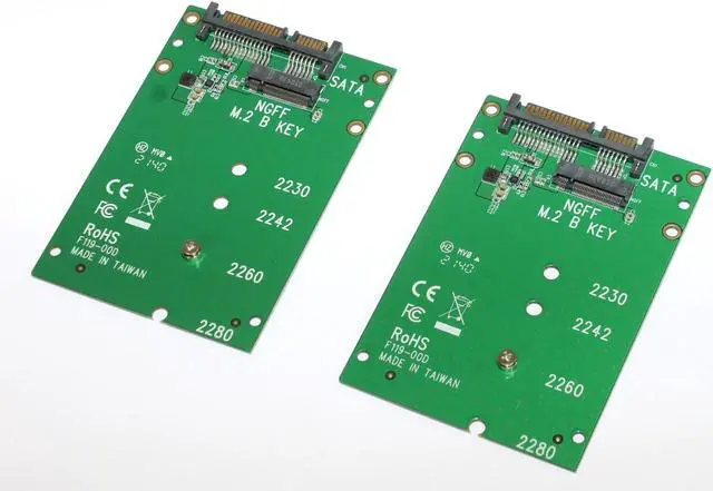 Alt view image 2 of 4 - DupliM Inc M.2 NGFF SATA SSD to 2.5" 7 mmSATA Adapter 2-Pack