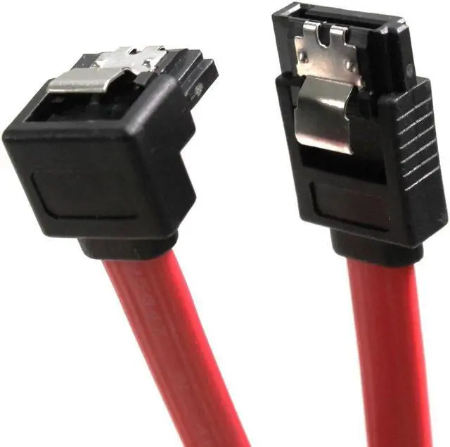 Alt view image 4 of 4 - DupliM Inc 18" SATA III Cable Straight to Right Angle with Clips 3-Pk for SSD HDD