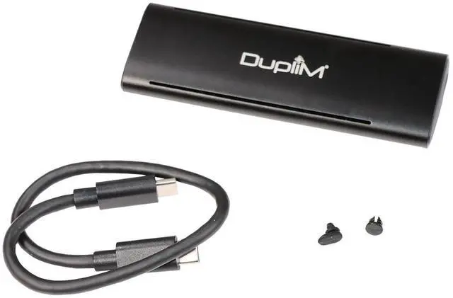 Alt view image 4 of 7 - DupliM Inc M.2 NVMe SATA SSD Enclosure Case USB 3.2 Gen2 (20Gbps) NVMe to USB M-Key d/B+M