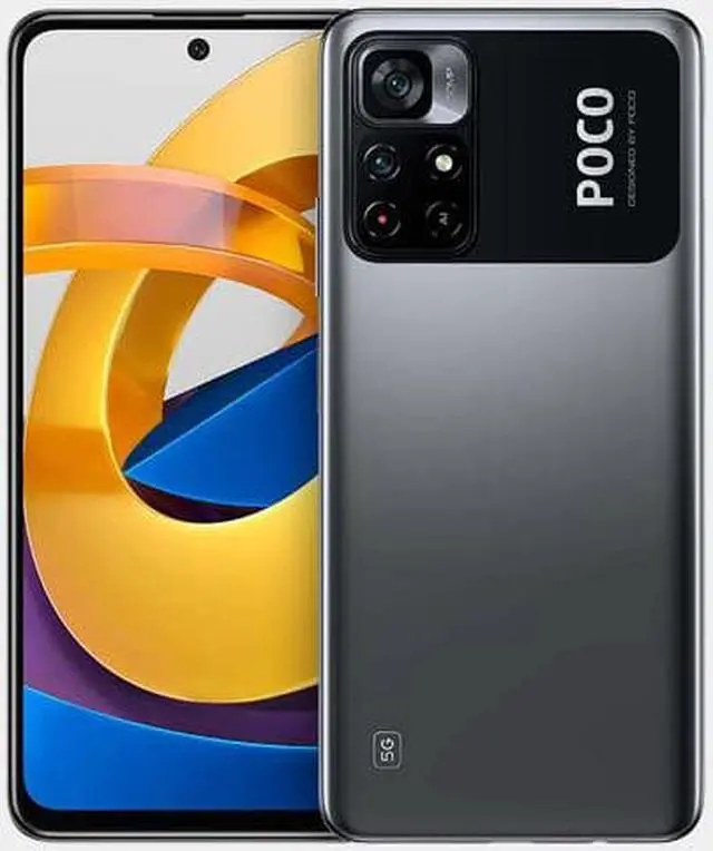 Alt view image 3 of 7 - Xiaomi Poco M4 PRO 5G 64GB 4GB RAM Dual SIM GSM Unlocked - Black