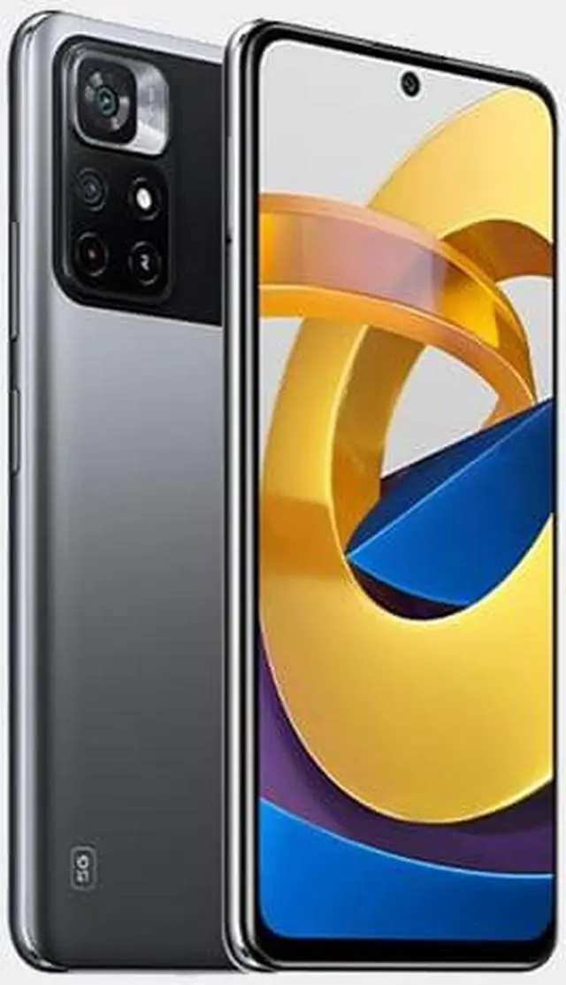 Alt view image 4 of 7 - Xiaomi Poco M4 PRO 5G 64GB 4GB RAM Dual SIM GSM Unlocked - Black