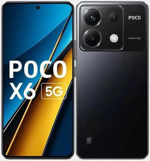 Alt view image 3 of 7 - Xiaomi Poco X6 5G + 4G LTE Global Unlocked (512GB + 12GB) GSM 6.67" 64MP Triple Camera (T mobile Mint Tello Global) + (Car Fast Car Dual Charger Bundle) (Black (Global ROM))