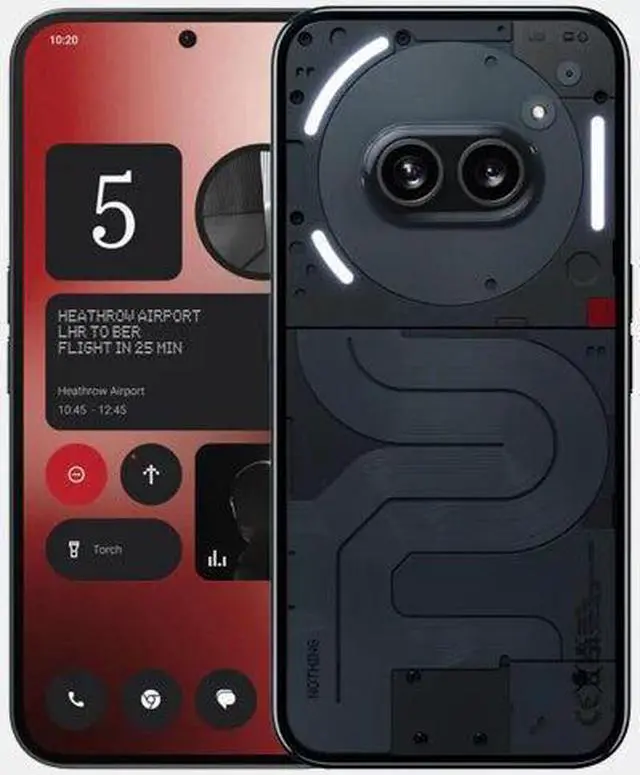 Alt view image 8 of 10 - Nothing Phone (2a) DUAL SIM 128GB ROM + 8GB RAM (GSM ONLY | NO CDMA) Factory Unlocked 5G Smartphone (Black) - International Version