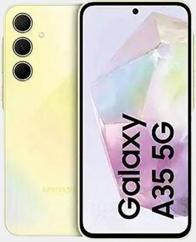 Alt view image 3 of 7 - Samsung Galaxy A35 5G A356E Dual SIM 128GB ROM 8GB RAM GSM Unlocked - Awesome Lemon
