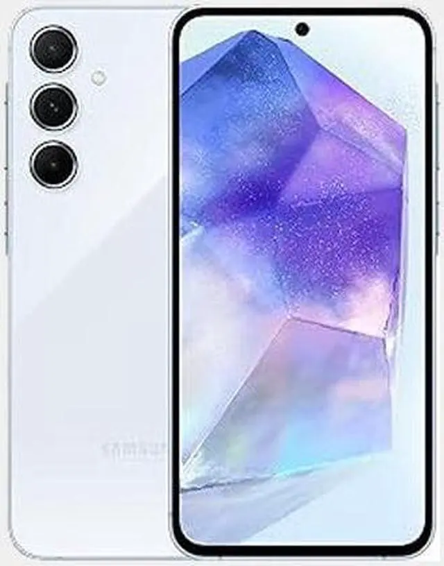 Alt view image 3 of 7 - Samsung Galaxy A55 5G A556E Dual SIM 256GB ROM 8GB RAM GSM Unlocked - Awesome Ice blue