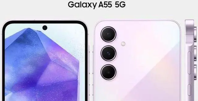 Alt view image 4 of 7 - Samsung Galaxy A55 5G A556E Dual SIM 256GB ROM 8GB RAM GSM Unlocked - Awesome Ice blue