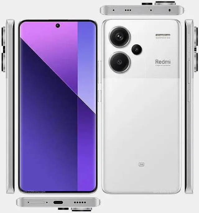 Alt view image 5 of 10 - Xiaomi Redmi Note 13 PRO+ Plus 5G + 4G LTE (512GB + 12GB) 6.67" 200MP Triple (Tmobile Mint Tello & Global) Global Bands Unlocked + (Fast Car 51W Dual Charger Bundle) (Aurora Purple (Global ROM))