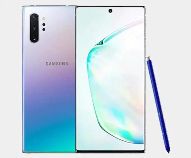 Alt view image 3 of 7 - Samsung Galaxy Note 10+ N975F 256GB ROM 8GB RAM Dual SIM GSM Unlocked - Aura Glow