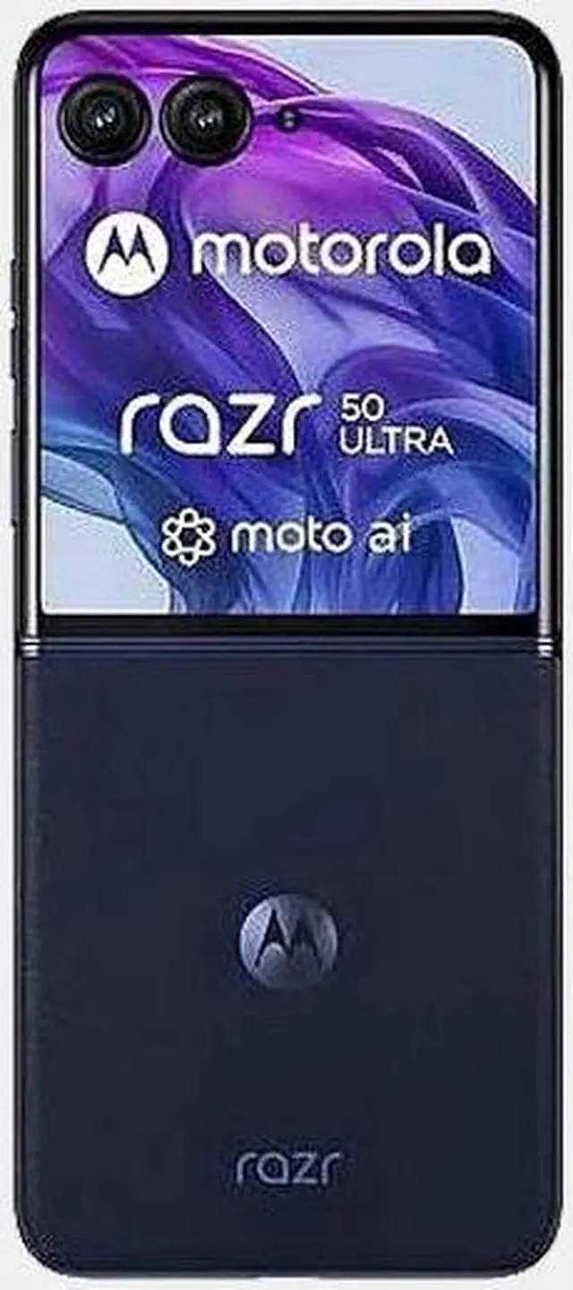 Alt view image 2 of 7 - Motorola Razr 50 Ultra Single SIM+ eSIM 512GB ROM 12GB RAM GSM Unlocked - Blue