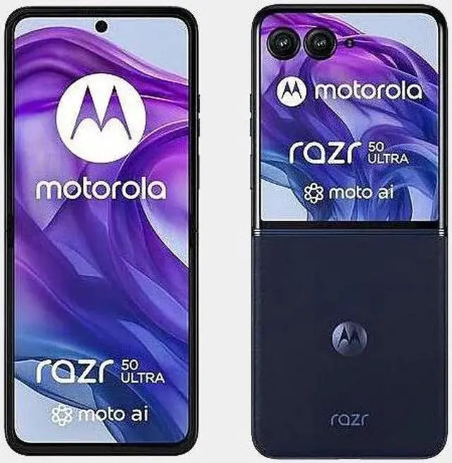 Alt view image 3 of 7 - Motorola Razr 50 Ultra Single SIM+ eSIM 512GB ROM 12GB RAM GSM Unlocked - Blue