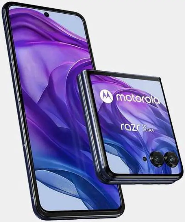 Alt view image 6 of 7 - Motorola Razr 50 Ultra Single SIM+ eSIM 512GB ROM 12GB RAM GSM Unlocked - Blue