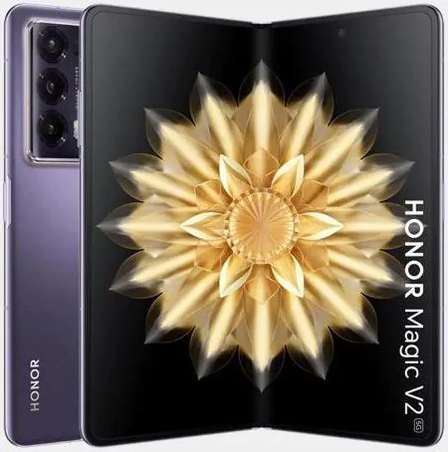 Alt view image 8 of 13 - Honor Magic V2 STANDARD EDITION DUAL SIM 512GB ROM + 16GB RAM (GSM | CDMA) Factory Unlocked 5G Smartphone (Phantom Purple) - International Version