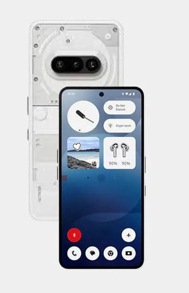 Alt view image 4 of 7 - Nothing Phone 3a 5G Dual SIM 256GB ROM 12GB RAM GSM Unlocked - White