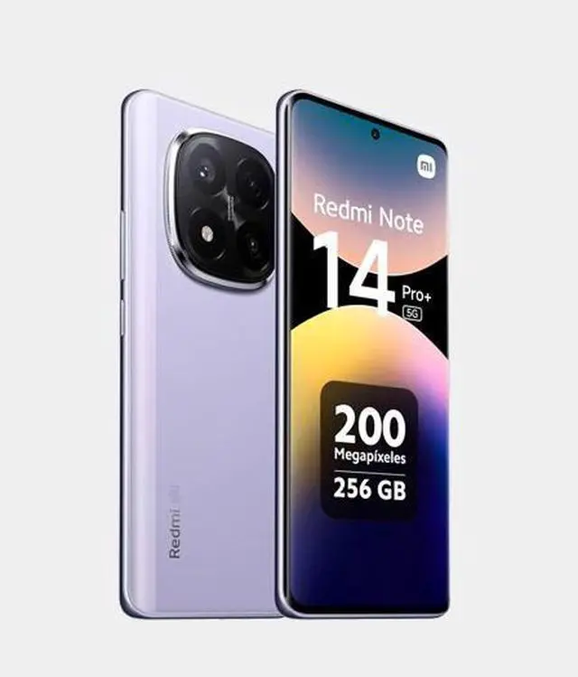 Alt view image 6 of 7 - Xiaomi Redmi Note 14 Pro Plus 5G 256GB ROM 8GB RAM Dual SIM GSM Unlocked - Lavender Purple