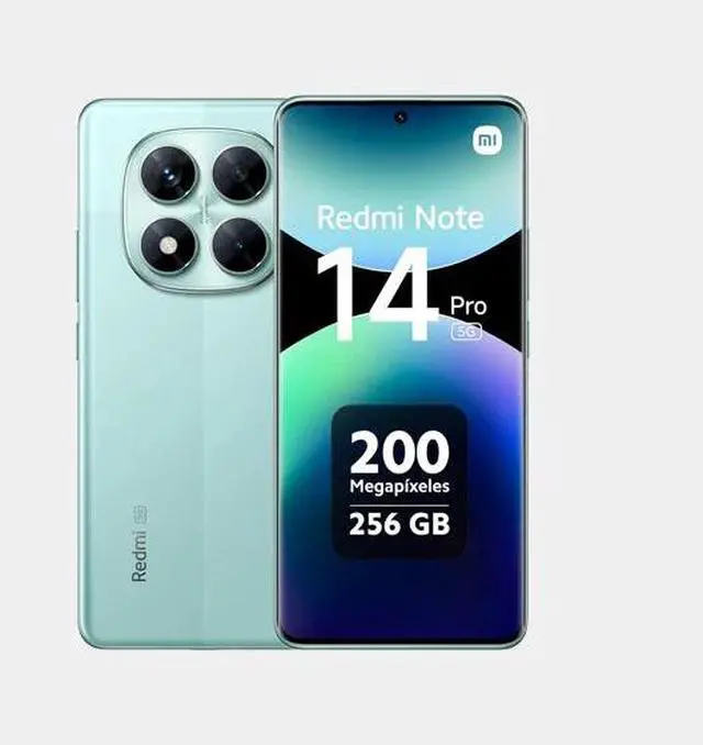 Alt view image 5 of 7 - Xiaomi Redmi Note 14 Pro 5G 256GB ROM 8GB RAM Dual SIM GSM Unlocked - Coral Green
