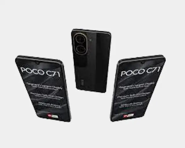 Alt view image 5 of 7 - Xiaomi Poco C71 4G 128GB ROM 4GB RAM Dual SIM GSM Unlocked - Black