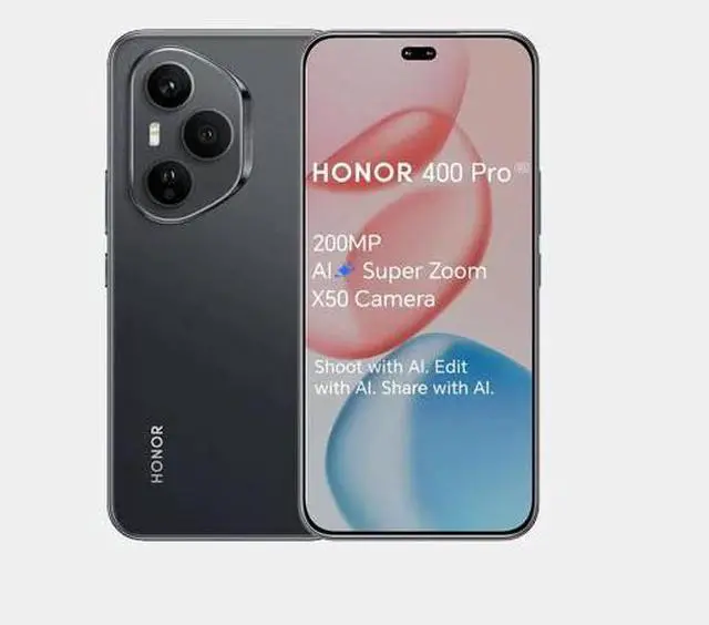 Alt view image 4 of 7 - Honor 400 Pro 5G 512GB ROM 12GB RAM Dual SIM GSM Unlocked - Black