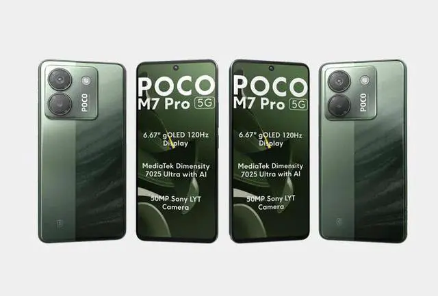 Alt view image 7 of 7 - Xiaomi Poco M7 Pro 5G Dual SIM 256GB ROM 8GB RAM GSM Unlocked - Green
