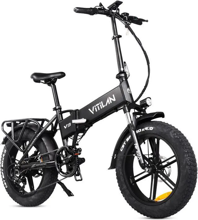 Main image of VITILAN V3 2.0 Electric Bike for Adults 750W Folding Electric Bike 20"x4.0" Fat Tire Bikes Mountain Beach Snow Bike,28MPH Maximum Speed,48V 13AH Removable Battery Electric Bike with Shimano 7-Speed
