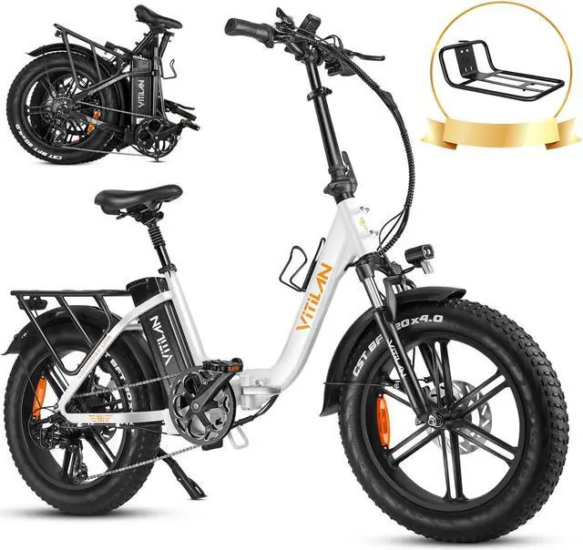 Main image of VITILAN U7 2.0 Electric Bike for Adults 750W Motor Foldable 20" Fat Tire Step-Thru Ebike 48V 20AH Removable Samsung Battery Electric Bicycle with Hydraulic Brake Dual Shock Absorber Up to 28 MPH Speed