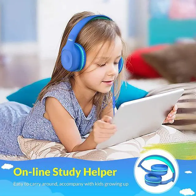 Alt view image 7 of 7 - Kids Headphones, NPET KH10 85dB/94dB Volume Control, Sharing Function, Mic, 3.5mm Jack Wired On-Ear Headset for Children/Teens/Boys/Girls/Smartphones/Tablet/School/Airplane Travel/Plane