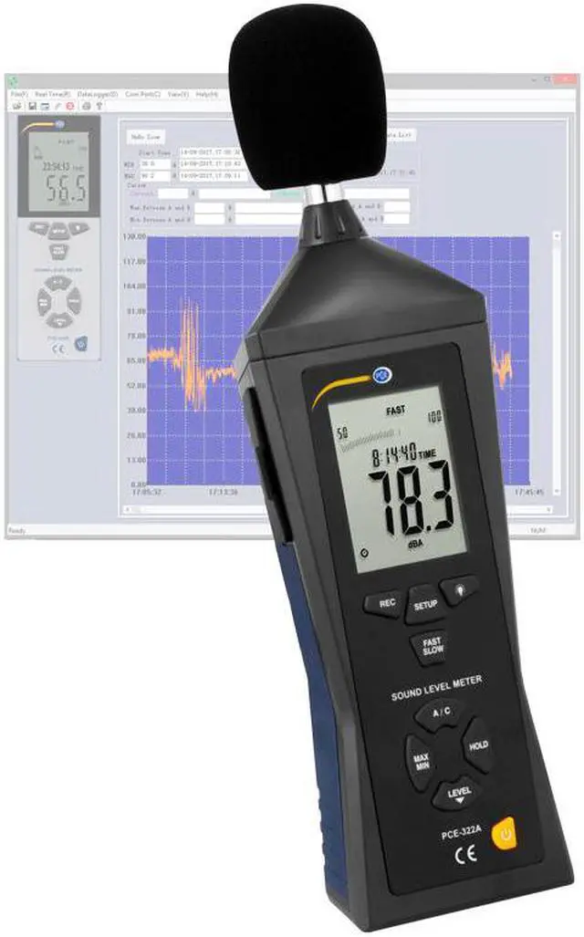 Main image of PCE-322A Digital Sound Level Meter, IEC 61672-1 Class II