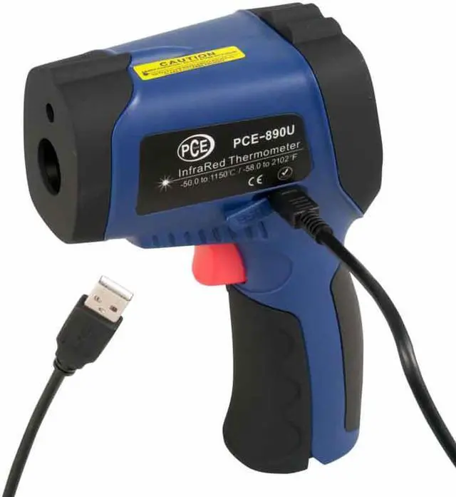 Alt view image 5 of 7 - PCE-890U Digital Infrared Thermometer, with USB, -58 to 2102°F