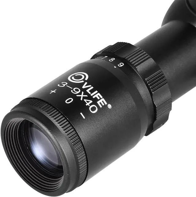 Alt view image 3 of 6 - CVLIFE 3-9x40 Compact Rifle Scope Crosshair Reticle with Free Mounts for Quick Aiming and Shooting