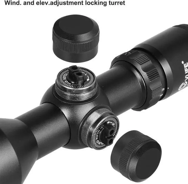 Alt view image 4 of 6 - CVLIFE 3-9x40 Compact Rifle Scope Crosshair Reticle with Free Mounts for Quick Aiming and Shooting