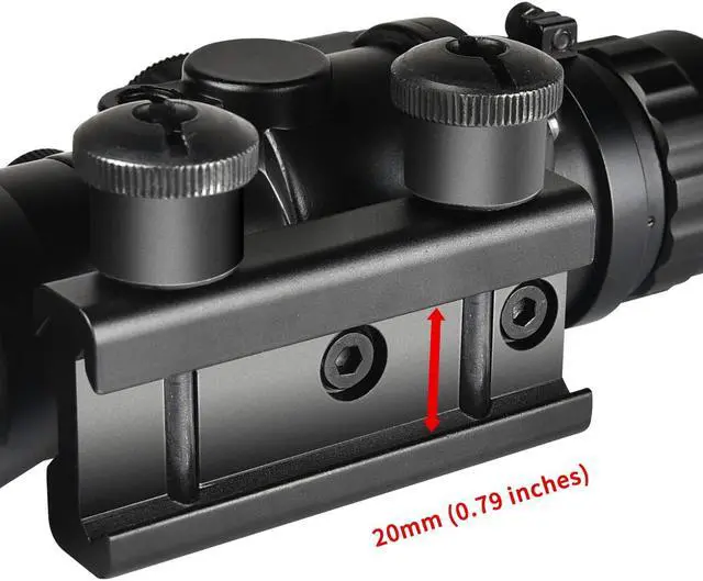 Alt view image 5 of 6 - CVLIFE 4x32 Tactical Rifle Scope Red & Green &Blue Illuminated Reticle Scope with Fiber Optic Sight