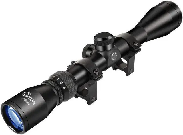 Main image of CVLIFE 3-9x40 Optics R4 Reticle Crosshair Scope with 20mm Free Mounts