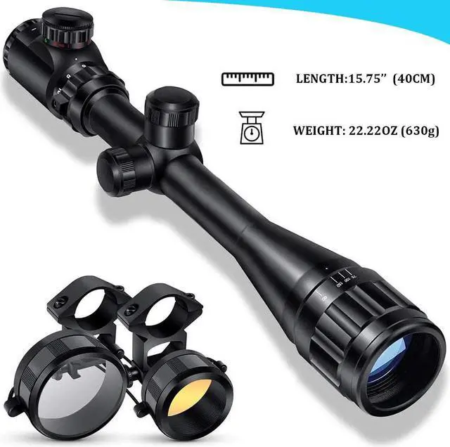 Alt view image 7 of 7 - CVLIFE Hunting Rifle Scope 6-24x50 AOE Red and Green Illuminated Gun Scope with Free Mount