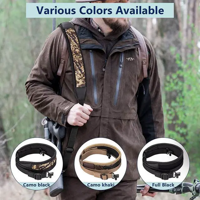 Alt view image 5 of 7 - 2 Point Sling with Swivels, Comfortable Neoprene Padded, Length Adjustable Shoulder Strap for Outdoors
